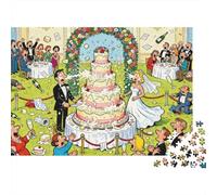Destrucción de Pastel de Boda Puzzle De Madera Impermeable Puzzles De 1000 Piezas Regalos para Adultos Imposible Rompecabezas Juegos Educativos