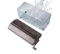 Destructora - Corte en tiras de hojas | Destruye tarjetas de crédito, herramienta de corte de documentos con manivela, destructora portátil, protección de privacidad, oficina domes