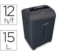 Destructora de documentos q-connect kf15551 capacidad de corte 12 h destruye grapas clips cd y tarjetas - KF15551