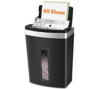 Destructora de Papel con Alimentación Automática de 60 Hojas para Oficina, Corte Micro Que Destruye Papel/Tarjeta/Alimento Básico, Manual para 7 Hojas para Uso Doméstico y de Oficina, P-5, 20L