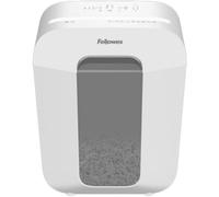 Fellowes LX50 - Trituradora de papel, corte en partículas, destruye hasta 9 hojas, destructora de papel uso personal, papelera 17L, nivel de seguridad DIN-P4, con bloqueo de seguridad, color blanco