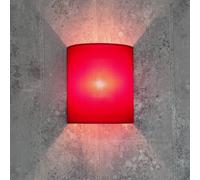 Desván Wandleuchte Alice Tela Pantalla Fucsia Semicircular E27 Pared Salón Piso