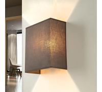 Desván Wandleuchte Tela Pantalla Gris Topo Desván Diseño E27 Aplique Salón Alice