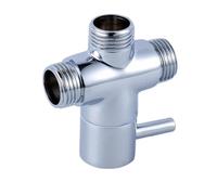 Desviador Adaptador en T de 3 vías, válvula desviadora, grifo cromado pulido, cabezal de ducha, adaptador de interruptor de brazo, accesorios de repuesto for baño(Red)