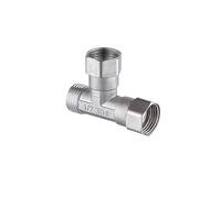 Desviador de 3 vías de acero inoxidable, T macho/hembra engrosada, conector de tapa extraíble (superior), conector adaptador en T(Style 7)