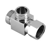 Desviador de 3 vías de cromo de latón de 1/2 ", T de ajuste de manguera, desviador de cromo de latón de 3 vías G1/2" valor del adaptador en forma de T para brazo de ducha montado