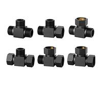 Desviador de 3 vías Te de Ajuste de la Manguera 1/2" Latón T Forma Adaptador Conector para Manguera de válvula de ángulo, Brazo de Ducha de baño, Grifo de rociador de bidé para Inodoro