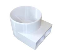 Desviador de aire para calefacción Truma, accesorio para manillar de aire adecuado para calefacción Truma y Webasto, desviador de flujo de aire de 90°, material ASA, diámetro de 55 mm, accesorios para