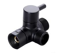 Desviador de ducha de tres vías, divisor de cabezal de ducha doble de latón macizo con modo de pausa, divisor de agua de tres vías para pulverización superior y portátil, para una fácil instalación