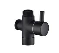 Desviador de Ducha Válvula desviadora de latón 3 vías G1/2 pulgadas, adaptador tipo T, convertidor, cabezal ducha negro, accesorios baño