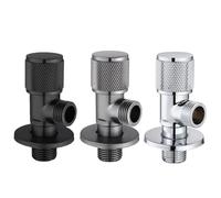 desviador de latón, Válvula angular latón G1/2 baño cocina regulador presión cierre agua(Chrome)