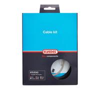 Desviador de transmisión Elvedes negro (kit de transmisión 1 cable - 1 funda)