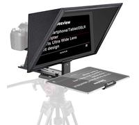 Desview TP150 Teleprompter 15 Pulgadas, Teleprompter elevable de aleación de Aluminio y Metal con aplicación de Control Remoto para grabación de vídeo con Lente Gran Angular de cámara DSLR