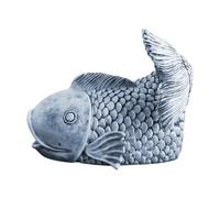 Desvío de agua de lluvia, escultura de peces realista, descargador de agua de lluvia, diseño dinámico, escultura de resina para desviar el agua para jardín, terraza, riego de césped