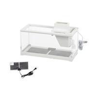 Deswtrer Acuario pequeño para peces luchando con iluminación interior, mini paisaje, decoración de escritorio para el hogar, decoración para espacios pequeños