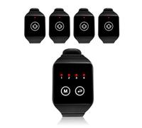 Deswtrer Receptor de Reloj Inalámbrico de 1 A 4 Canales para Llamada de Camarero, Buscapersonas para Restaurante, para el Hogar, la Clínica del Dentista, la Oficina, Conferencia Telefónica