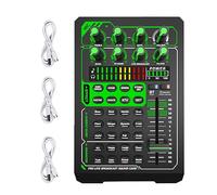 Deswtrer Tarjeta de Sonido en GrabacióN en Tarjeta de Sonido MicróFono Bluetooth Mezclador Cambiador de Voz Mezclador de TransmisióN en Al Aire Libre