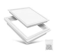 Detachable Aluminium Access Panel for Ceilings - Metal Inspection Hatch with Fully Removable Door, Flush Fit Plasterboard Trapdoor for Loft Wiring Plumbing Valves & Fuse Box(White,100 x150 mm)