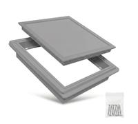 Detachable Aluminium Access Panel for Ceilings - Metal Inspection Hatch with Fully Removable Door, Flush Fit Plasterboard Trapdoor for Loft Wiring Plumbing Valves & Fuse Box(Gris,350 x600 mm)