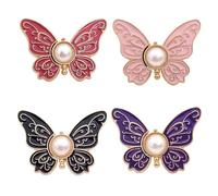 Detachable Butterfly Clips 2-Pack for Clothes, Reusable Butterfly Buckle Clip Waist Adjuster Clips for Pants Jeans Skirts Jackets (Style E*4Pack)