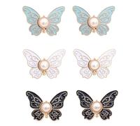 Detachable Butterfly Clips 2-Pack for Clothes, Reusable Butterfly Buckle Clip Waist Adjuster Clips for Pants Jeans Skirts Jackets (Style C*6Pack)