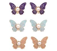 Detachable Butterfly Clips 2-Pack for Clothes, Reusable Butterfly Buckle Clip Waist Adjuster Clips for Pants Jeans Skirts Jackets (Style B*6Pack)