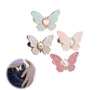 Detachable Butterfly Clips，Adjustable Pant Waist Tightener，Waist Buckle Sets No Sew and No Tools Decorative Waist Buckle (4PCs B)