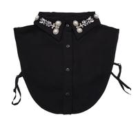Detachable Collar - Fabric Sparkling Rhinestone & Pearl False Collar | Embellished Choker for Women's Vestidos, Tops, Blusas, Christmas Party, Dating, y Outfits, Se référer à la description, Tela
