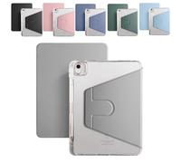 Detachable Magnetic Case for iPad, 360 Degree Rotating Folio PU Leather Cover,Lightweight and Water-Safe Protective Cover Clear Back with Auto Wake/Sleep