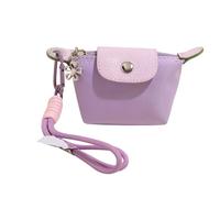 Detachable Nylon Wrist Strap Coin Purse - Mini Dumpling Bag Keychain Wallet, Cute Portable Change Pouch for Cards,Lipstick, and Daily Travel Essentials (E)