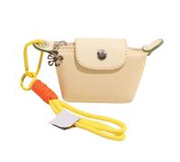 Detachable Nylon Wrist Strap Coin Purse - Mini Dumpling Bag Keychain Wallet, Cute Portable Change Pouch for Cards,Lipstick, and Daily Travel Essentials (F)