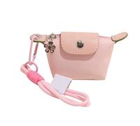 Detachable Nylon Wrist Strap Coin Purse - Mini Dumpling Bag Keychain Wallet, Cute Portable Change Pouch for Cards,Lipstick, and Daily Travel Essentials (H)