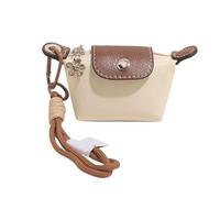 Detachable Nylon Wrist Strap Coin Purse - Mini Dumpling Bag Keychain Wallet, Cute Portable Change Pouch for Cards,Lipstick, and Daily Travel Essentials (D)