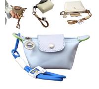 Detachable Nylon Wrist Strap Coin Purse,Mini Nylon Dumpling Bag,Portable Travel Money Bag with Zipper & Keychain (Purple)