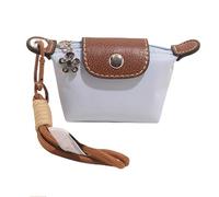 Detachable Nylon Wrist Strap Coin Purse, Mini Nylon Dumpling Bag, Small Bag Keychain Wallet (Light Blue)