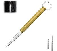 Detachable Portable Multi-Tool with Emergency Glass Breaker - Compact Keychain Cutter for Camping, Fishing, Barbecue, and Daily Use (Gold)
