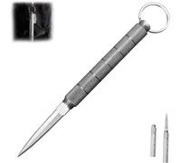 Detachable Portable Multi-Tool with Emergency Glass Breaker - Compact Keychain Cutter for Camping, Fishing, Barbecue, and Daily Use (Silver)