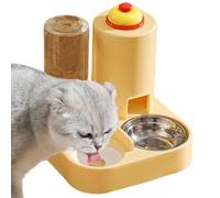 Detachable Puppy Bowl Set, Cat Dish with Water Bottle, Wet and Dry Food Bowl for Small Medium Cats and Dogs, Bell Included for Pet Feeding Convenience Easy Pet Feeding