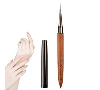 Detail Brush - Nail Design Painting Brushes, Sandalwood Handle Thin Nails Art Brush Set For Detail Drawing, Professional Manicure Tool For Acrylic Gel, Home Use Nails Salon S