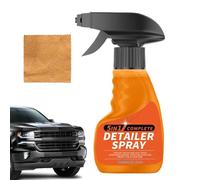 Detailer Spray 5 en 1 | Spray limpiador de coche | Pulverizador 120 ml con toalla para brillo acabado duradero protección superficies interiores elimina la suciedad leve