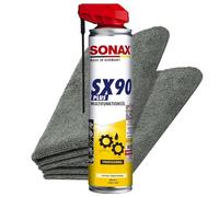 detailmate Bundle Sonax SX90 Plus - Aceite multifunción (0,4 L, 2 paños de microfibra de 380 g/m², 40 x 40 cm, con paño práctico)