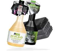 detailmate Dr. Wack P21S HIGH END - Limpiador de llantas de 750 ml + limpiador de llantas Dr Wack P21S de 500 ml + paños de microfibra para limpieza y cuidado de llantas