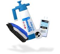 detailmate Foam & Seal Car Wash Set: ValetPRO Sello de Nieve 500 ml + Kwazar Venus Super Foamer Cleaning Pro 2 litros + 3 en 1 guante de lavado Chenille + Griffin 150 ml de vaso medidor escalado