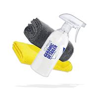 detailmate Gyeon Q²M CeramicDetailer - Kit de sellado y cuidado para coche (400 ml, paño de microfibra de 320 g/m², 40 x 40 cm, color amarillo, 550 g/m², 40 x 40 cm), color gris