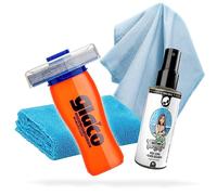 detailmate Juego de 4 piezas de sellado de vidrio - Soft99 Glaco DX 110 ml - Sellado con efecto loto perfecto + Limpiaparabrisas 100 ml, gamuza de microfibra 40x40cm y paño de vidrio