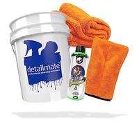 detailmate Juego de lavado para coche Nuke Guys Thick Shampoo 500 ml + guante de microfibra + Liquid Elements paño seco Orange Baby XL + cubo de lavado 5 GAL blanco para un lavado óptimo de mano