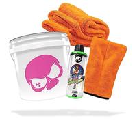 detailmate Juego de lavado para coche Nuke Guys Thick Shampoo 500ml + guante de lavado + Liquid Elements paño seco Orange BabyXL + cubo de lavado Nuke Guys Girls Edition 3,5GAL - óptimo lavado a mano