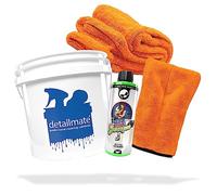 detailmate Juego de lavado para coche Nuke Guys Thick Shampoo 500ml + guante de microfibra + Liquid Elements paño seco Orange Baby XL + cubo de lavado 3,5 GAL blanco para un lavado óptimo de mano