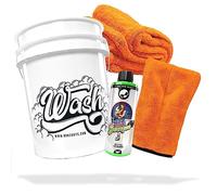 detailmate Juego de lavado para el coche Nuke Guys Thick Shampoo 500ml + guante de lavado + Liquid Elements paño seco Orange Baby XL + cubo de lavado Nuke Guys Wash Bucket 5 GAL para un lavado óptimo
