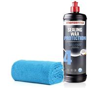 detailmate Juego de limpieza de coche - Juego de pulido de Menzerna Heavy Cut, corte medio, acabado, cera de carnauba/polímero + paño de pulido de coche de microfibra para pulir el barniz (Sealing Wax